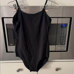 Black cotton bodysuit